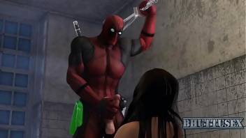 Deadpool and Rogue - Getting naughty in the bedroom. BhuttuSex.In